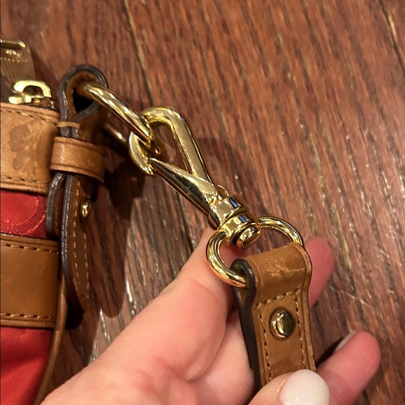 Ralph Lauren Red and Tan Crossbody Bag - Picture 10 of 11